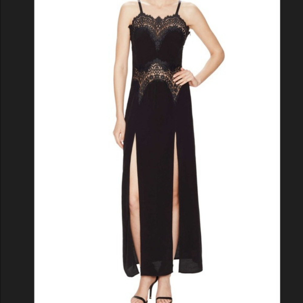 New! For Love and Lemons Bourbon Lace Maxi Dress